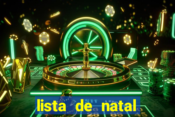 lista de natal para imprimir